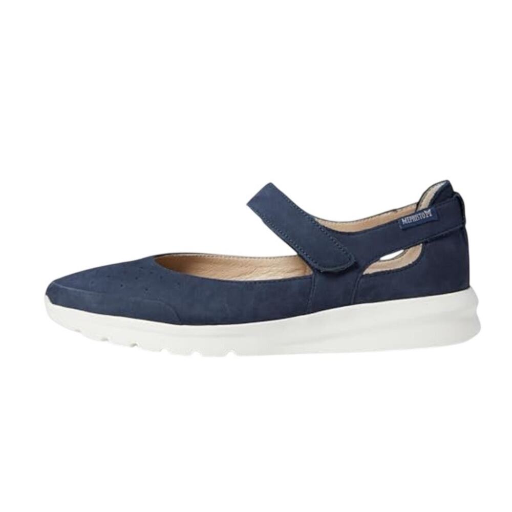 Mephisto Womens Marisa Shoes US 8.5 EU 38.5 Blue Leather Mary Janes NIB - Picture 2 of 12